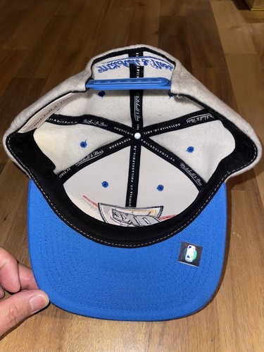 Oklahoma City THUNDER Mitchell & Ness Snapback NBA Cap Gray & Blue - Picture 4 of 7