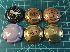 LOT OF 6 SPARKLING WINE CAPSULES - CHAMPAGNE ALSO UNCOMMON