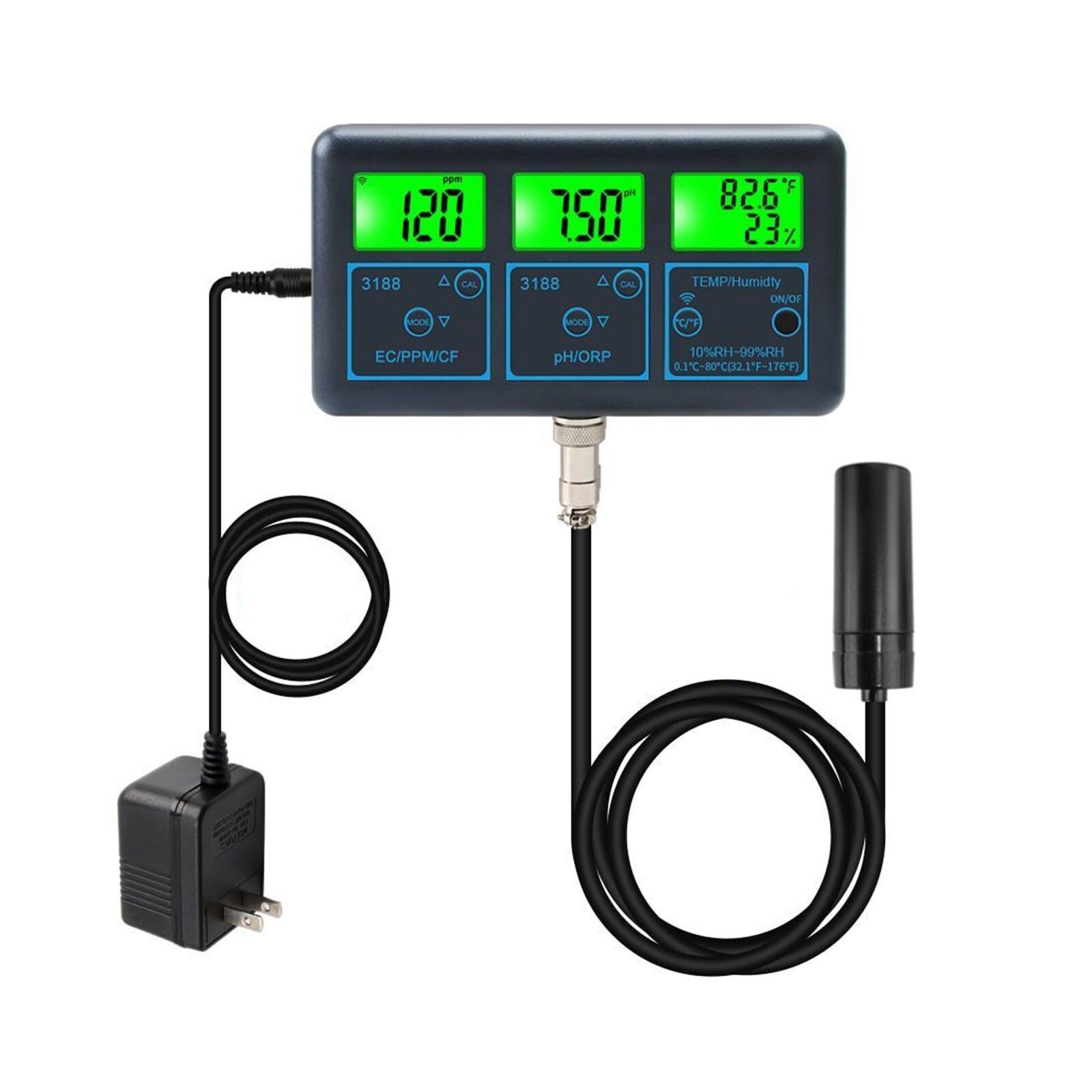 Smart Monitor Fish Tank WIFI SPA Pool Water Quality Meter PH ORP EC PPM Tester