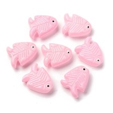 20pcs Handmade Lampwork Fish Beads Pink Ocean Fish Glass Beads for DIY Jewelry
