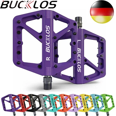 MTB Gravel Bike Pedales Planos/Plataforma 9/16" Cojinete Aluminio Pedales Antideslizantes