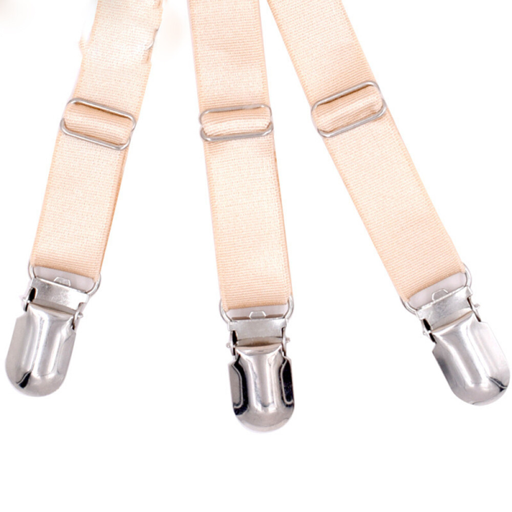 Adjustable AntiWrinkle Thigh Shirt Tuck Suspenders Keepers Holder Clip