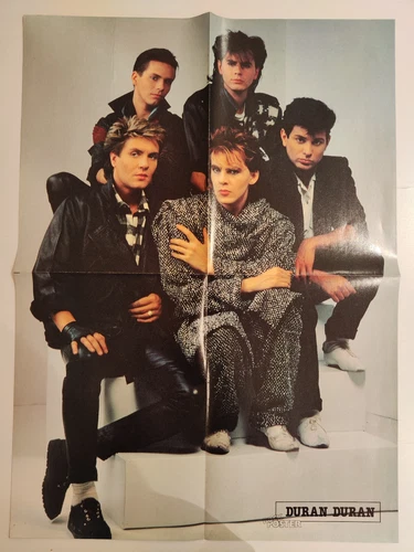 DURAN DURAN / MORTEN HARKET A-HA poster from ROCK POSTER magazine 1980's.