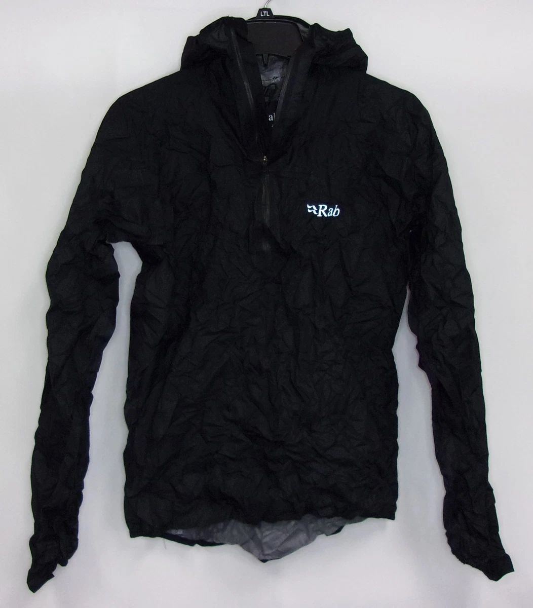 Rab Men's Phantom Waterproof Pull-On Jacket, Ebony, Small