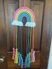 Rainbow Wall Hanging, Nursery Decor, Rainbow Macrame