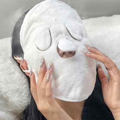 Gesichtsbehandlung heiß/kalt Kompresse Baumwolle Handtuch Make-up Werkzeug Gesicht Handtuch Maske Koralle Fleece