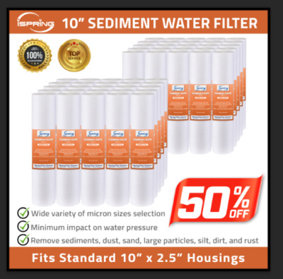 1/5/10/20 Micron 10''/20'' x 2.5'' PP Sediment Water Filter Whole House Cartridge 