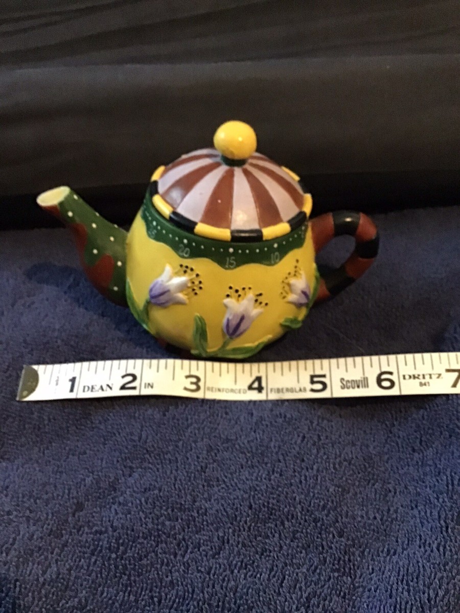 Vintage Milson & Louis Hand Painted Ceramic Timer Tea pot Floral