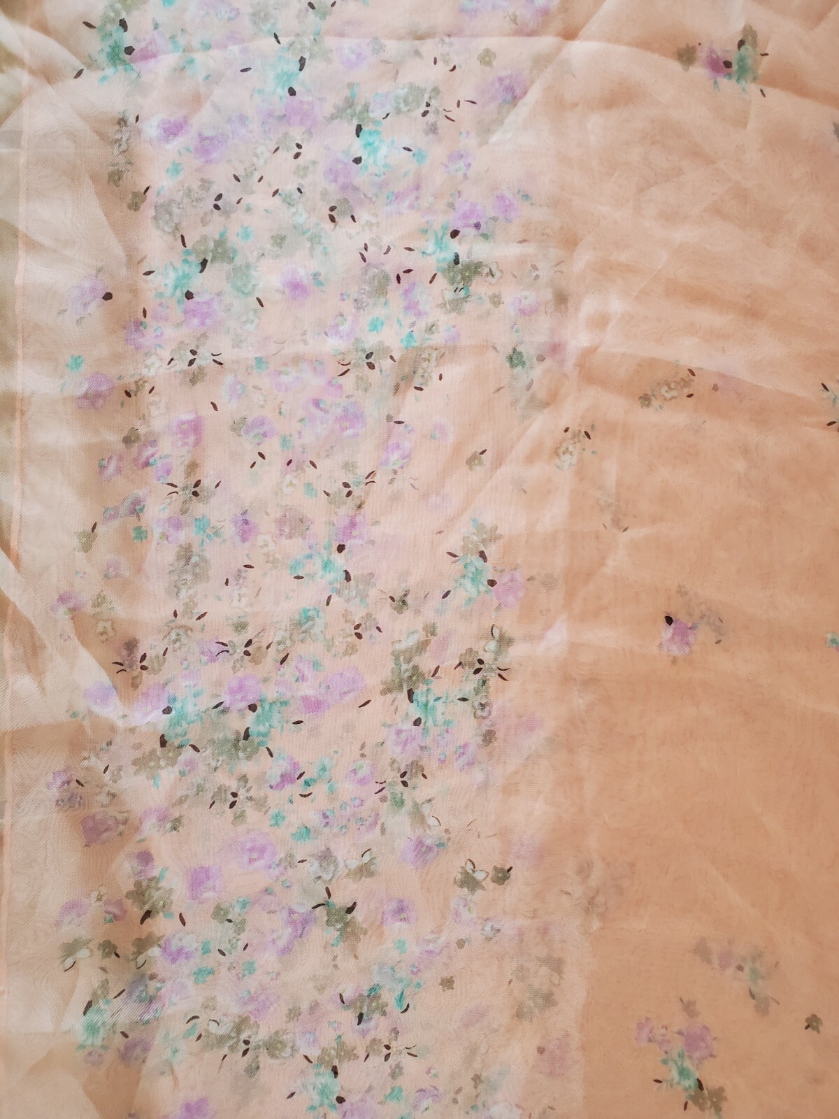 NEW Cejon Womens Babys Breath Oversized Scarf Wrap Coral Pink Floral