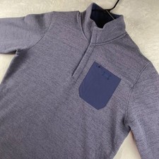 Under Armour Specialist Henley 2.0 Sweatshirt Mens XXL Blue Gray Snap Fleece