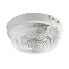 plafoniera stagna vetro 230v E27 225 mm bianco