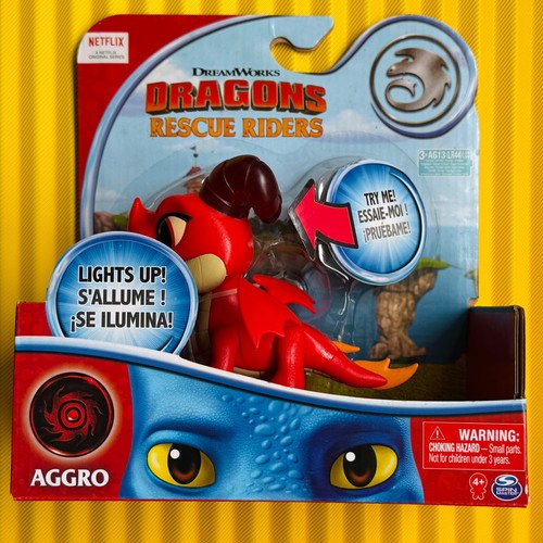 DreamWorks Dragons Rescue Riders Aggro Action Figure with Light-Up ...