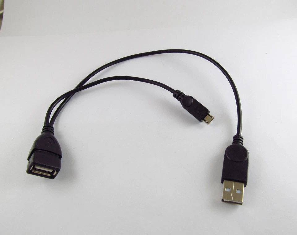 Micro USB 5 Pin Host OTG Cable With USB Power Male Female For Cell Phone Tablet - Image 2 of 4