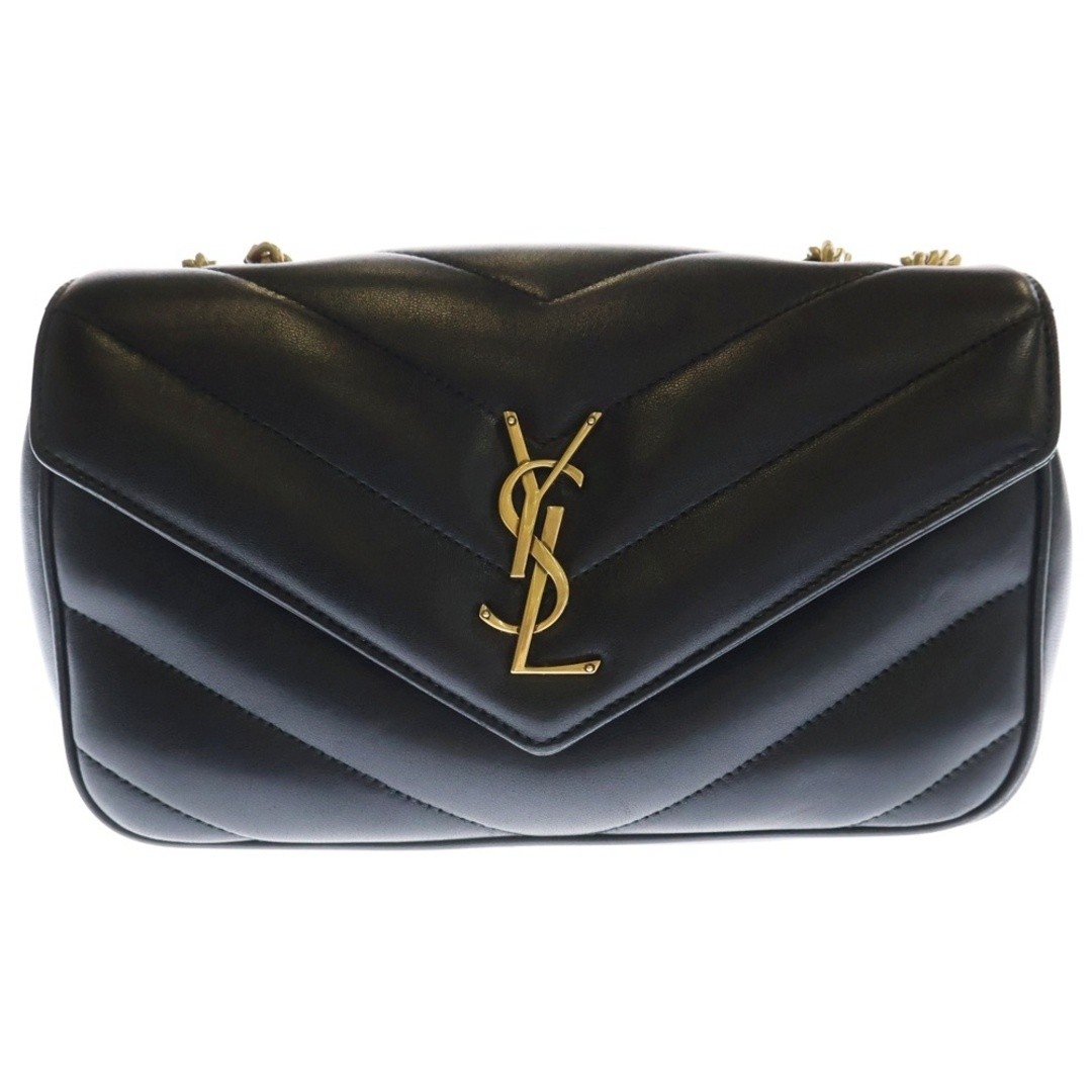 Borsa a tracolla Saint Laurent Paris Lulu piccola catena pelle di agnello matelassé nera usata
