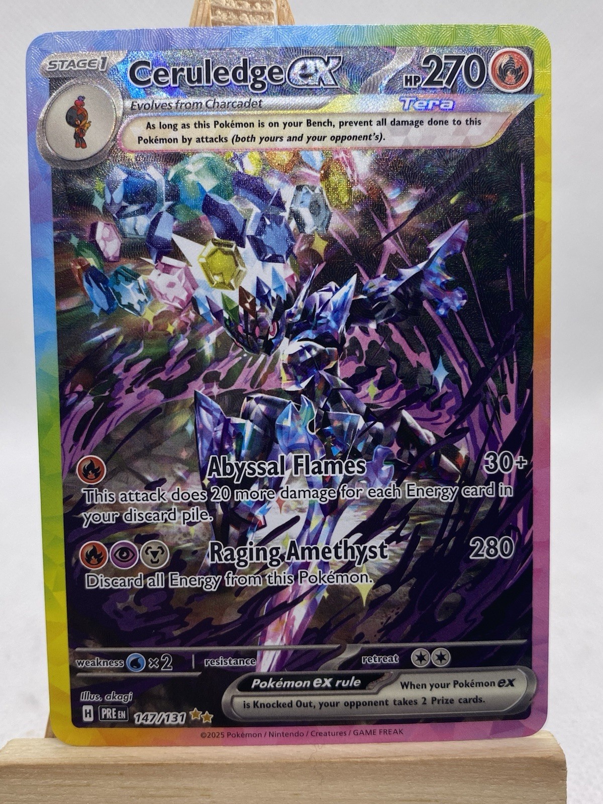 Ceruledge ex 147/131 SIR - Prismatic Evolutions Pokemon Card - NM