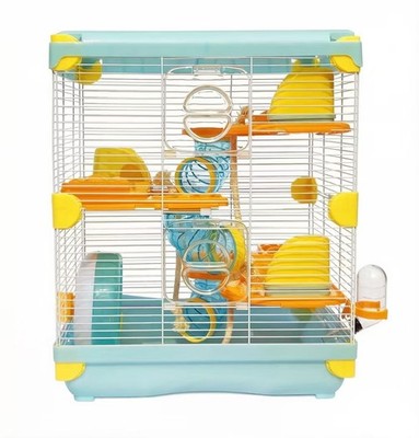 3 Layer Hamster Small Animal Cage 14.17x10.63x16.73 In For 3.5 In Pets Blue