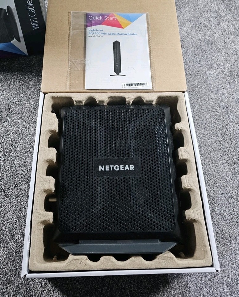 NETGEAR NIGHTHAWK AC1900 WiFi Cable Modem Router Model# C7000 - Tested ...