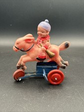 Vtg ALPS Shoji Horse Race Wind Up Toy Occupie...