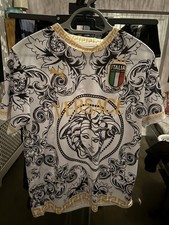 Italy x Versace White Concept Football Jersey – Special Edition Soccer Shirt