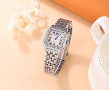 Luxury Women's Quartz Watch Leisure Diamond Gold Silvery Steel Strip Ladies Gift