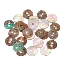 50Pcs Shell Buttons, Mother of Pearl Button 12.5mm Sewing Buttons,Beige/Brown