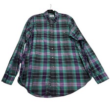 Gitman Bros Mens XL Plaid Button Down Shirt Made in USA Long Sleeve Cotton
