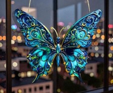 Acrylbild Schmetterling Tiffany Effect Fensterbild Fenster Deko
