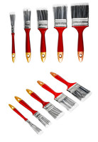 2X Pinsel Set 5Tlg Flachpinsel Malerpinsel Lackpinsel FüR Wandfarbe Lasur