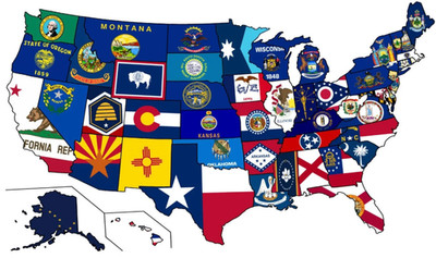 US-Bundesstaat Flagge - jeder Staat oder jedes Territorium hier erhältlich
