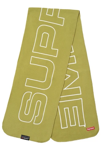 FW17 SUPREME POLARTEC FOULARD Soufre 2017 Neuf