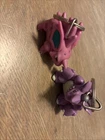 Nidoking Pokemon Keychain vtg Nintendo 1999 Key Chain toy figure Burger King BK