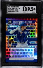 2021 Donruss Optic Bobby Witt Jr. RED PANDORA PRIZM /15 SGC 9.5 w/10 AUTO