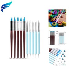 Silicone Clay Sculpting Tool - 10Pcs Modeling Dotting Tool for Pottery Craft,...