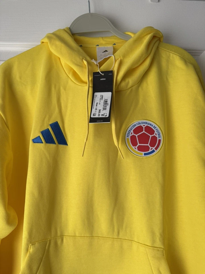 Adidas Colombia Sudadera con Capucha Polar con Capucha Ajustable Talla L Foto 3 de 4