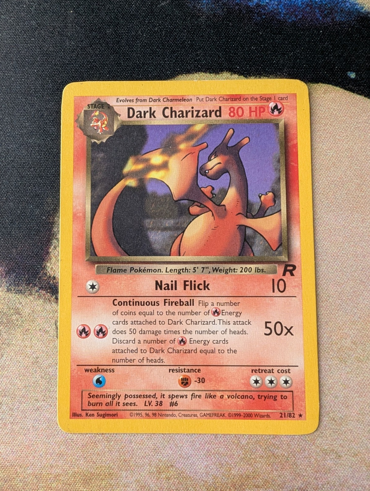 Pokemon Dark Charizard 21/82 Team Rocket Rare - MP 