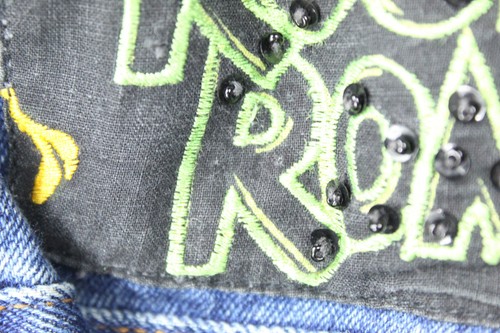 Mickey & Minnie Mouse Bedazzled L/Sleeve Jeansjacke Rooftop Romance Gr. S Vintage - Bild 9 von 10
