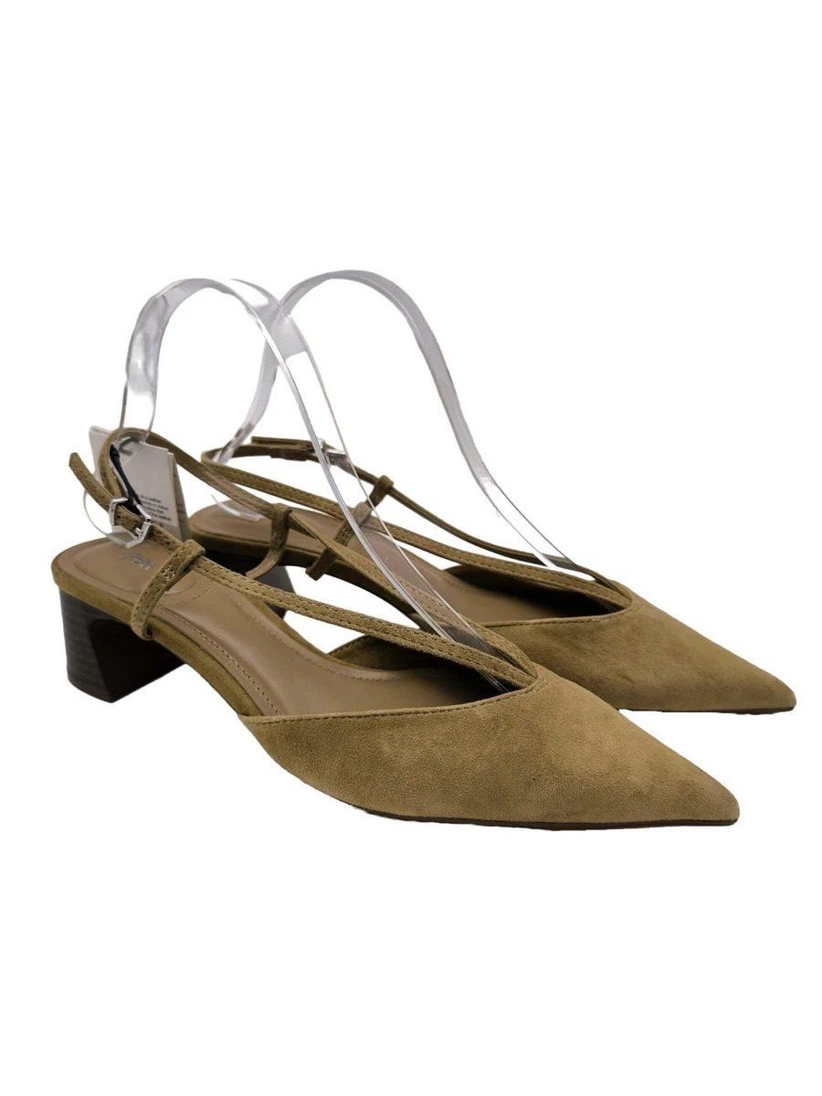 Escarpins à Talons Aiguilles Zara - Noir, Taille 38, Cuir Suédé - Occasion En Très Bon état