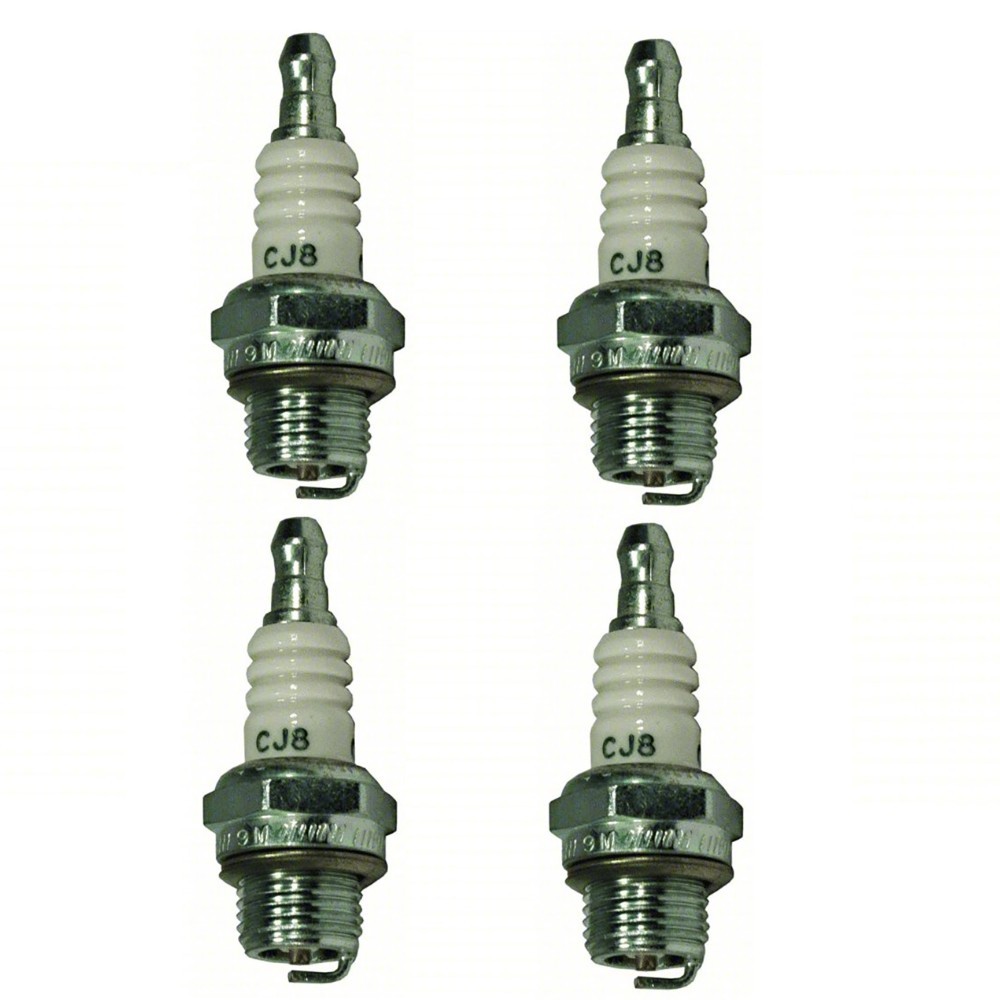 Four Spark Plugs Fits Champion CJ8 Fits Denso W20MU Fits Auto-Lite 255 1295