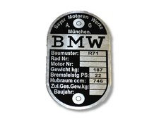 BMW R71 targa targa id plate
