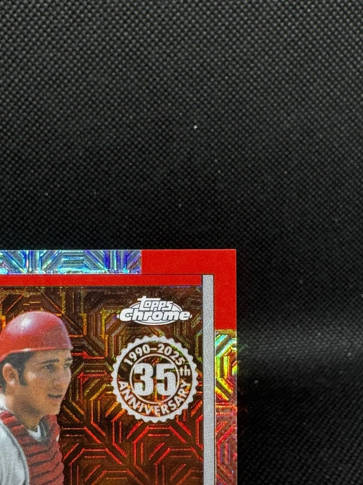 2025 Topps Update Johnny Bench Chrome Mojo Orange /25 #U90C-34 Reds - Image 3 of 4