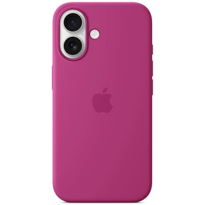 Original Apple iPhone 16 Silikon Case MYY53ZM/A Hülle MagSafe in Fuchsia Pink