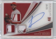 2021 Panini Immaculate Holo Silver 18/25 Adonis Medina #RTS-AM Auto 1p5