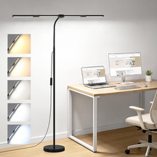 Ultra Bright Led Floor Lamp With Dimmable Swing Arm For Office Craft Tasks