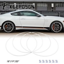 For Ford Mustang White Wheel Hub Rim Edge Protector Guards Trim Tire Ring Alu For Ford Mustang White Wheel Hub Rim Edge Protector Guards Trim Tire Ring Alu