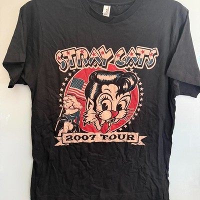 Stray Cats 2007 tour black t-shirt reprint  gift for men women shirt AN66042