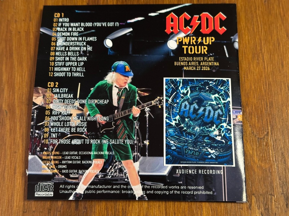 AC/DC Buenos Aires, Argentina 2nd night 2026 (2CD) | eBay