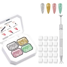 Ombre Gel Nail Polish Kit 4 Colors Gradient Blush Effect Solid Gel Nail Polish w