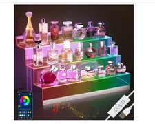 16 Inch Acrylic LED Display Stand 3 Tier Perfume Organizer