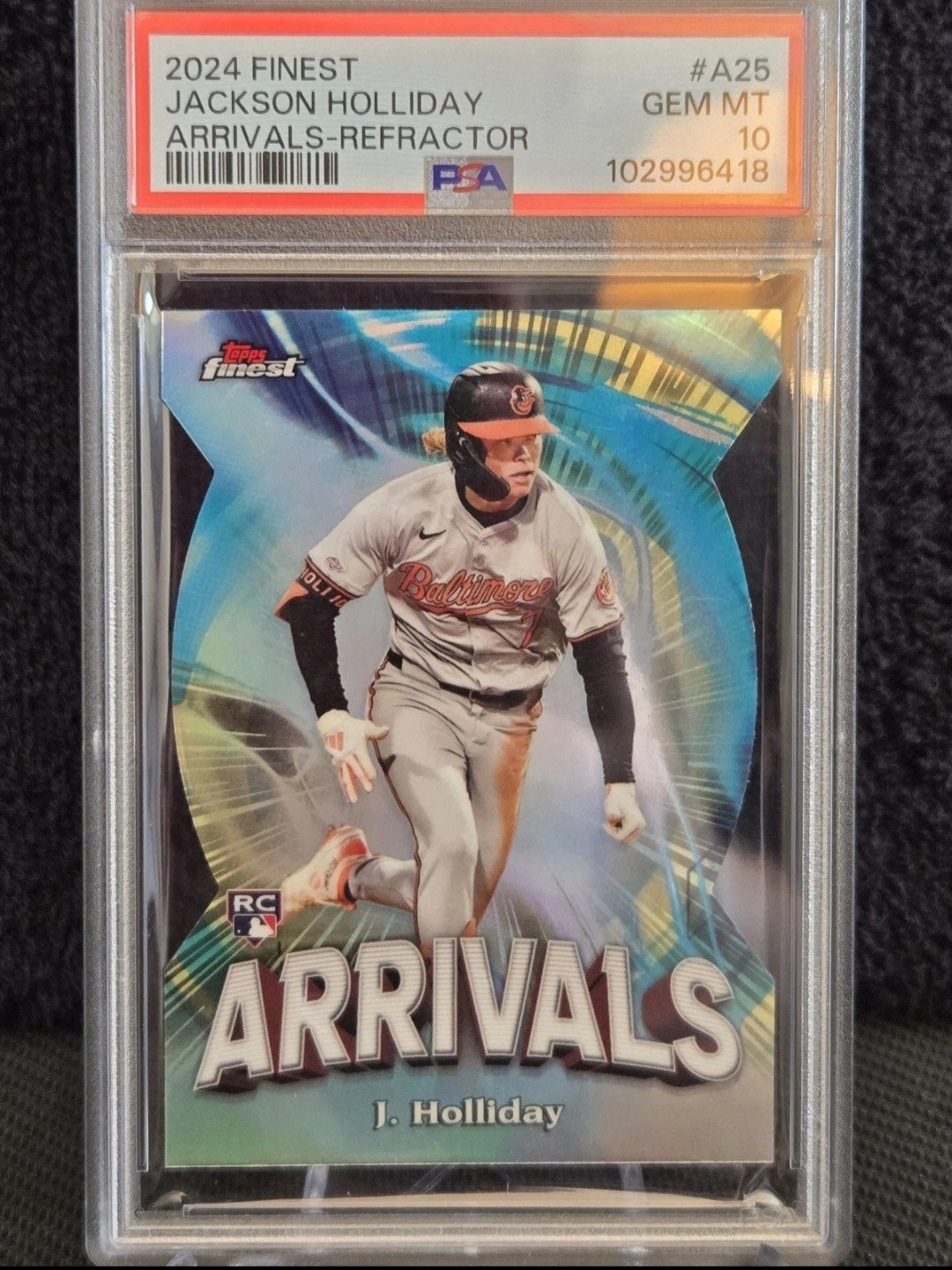 2024 Topps Finest Arrivals Jackson Holliday PSA 10 #A-25 Refractor (RC)