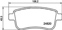 Hella Pagid Bremsbelagsatz Scheibenbremse 8DB 355 025-421 FüR Renault KZ0 Megane